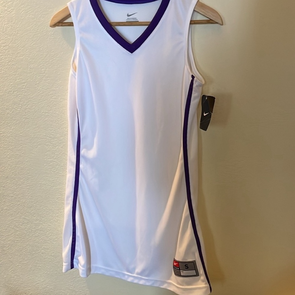 Nike White and Purple Mini Dress